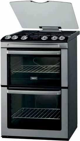 FREESTANDING COOKING: GAS COOKERS ZCG664GXC / NC / WC ZCG552GXC / NC / WC 60 XXL AUTO OFF MINUTE MINDER 55 XXL AUTO OFF MINUTE MINDER This cooker has special liners on the top, sides and back of the