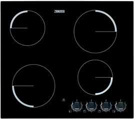 COOKING COOKING: ELECTRIC HOBS ZEV6240FBA 60 Great for left or right-handed cooks, front controls ensure total flexibility.