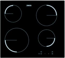 ZEV6240FBA - Frameless Easy to clean Residual heat indicators with red LEDs Wipe clean ceramic hob surface 4 heat zones in 3 sizes 10 power levels Stylish one-piece hob