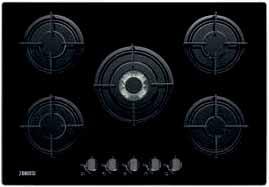 COOKING: GAS HOBS ZGO75524BA ZGX65414BA 75 WOK AUTO OFF 60 AUTO OFF For a contempary look, this gas on glass hob will enhance the style of your kitchen.