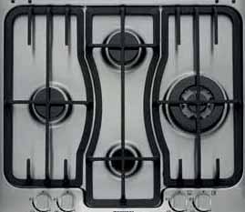 + Line Layout ensures you have more room for pots and pans when cooking your favorite dishes. With Cast Iron Pan supprots for added quality.