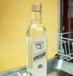 Just place small cup in your dishwasher s top rack, fill it with a small amount of white vinegar and run the dishwasher
