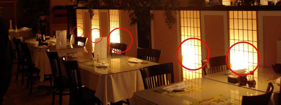 The half wall divider can be lit using fluorescent or LED tube lighting in a similar manner