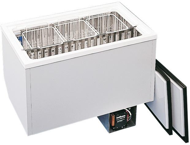 7 cf BI 92 Dual The BI 92 is a built-in freezer with stainless steel inner lining, plastic bottom section and three wire baskets. It offers a range of 50 F to -6 F and is equipped with inner light.