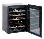 Sturdy metal casing Robust handle with positive latching mechanism Secure storage for 23 or 35 bottles Optional external door lock Enjoy the pure luxury of serving wine or champagne at the