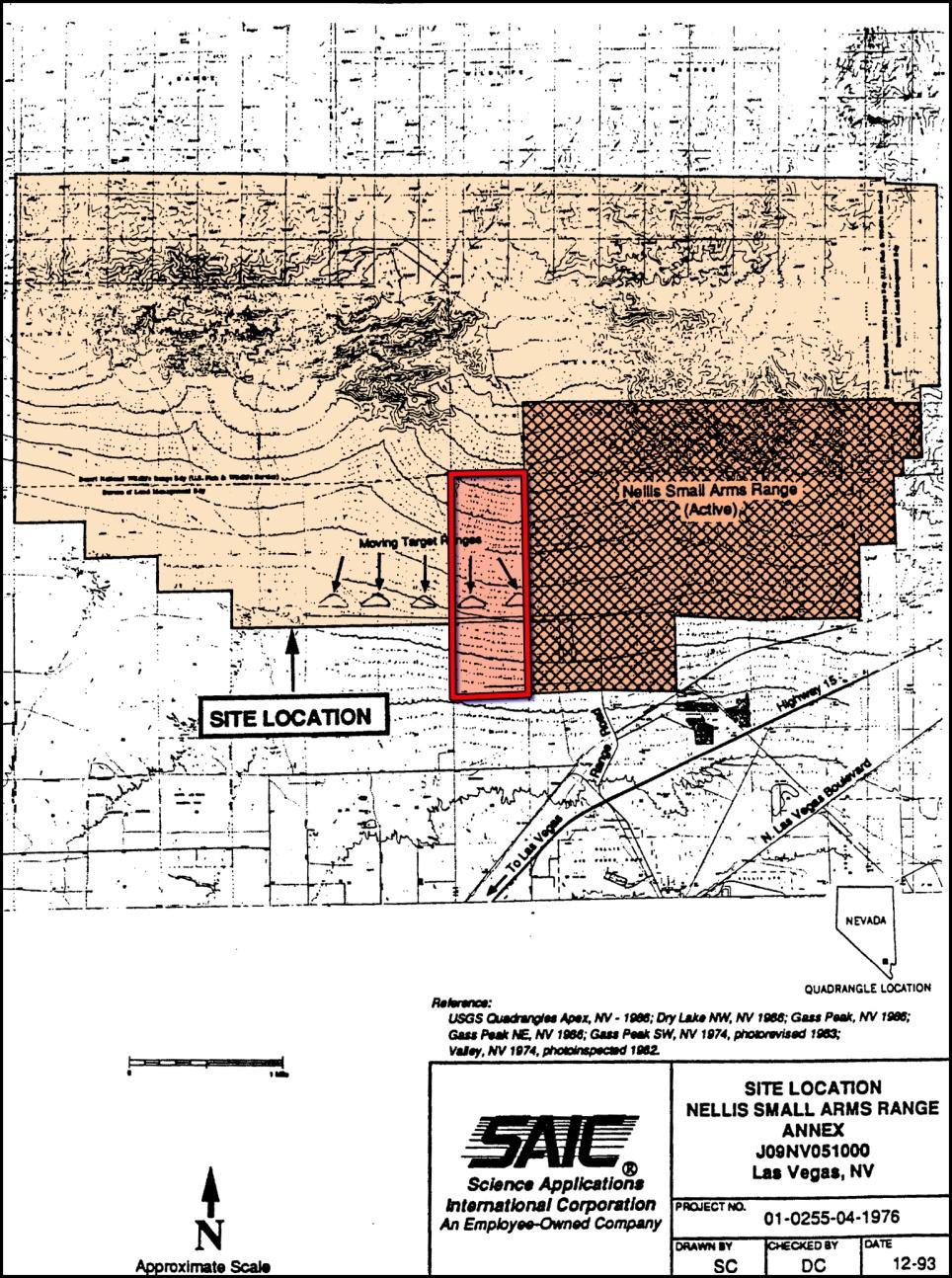 Phase 1, Environmental Site Assessment Former Nellis Small Arms Range Annex 36,000+ acres total Suspected small arms and unexploded ordnance Qualifies for Defense Environmental Restoration Program