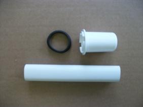 9. Remove the condensate bowl and hose from the boiler fittings pack. Undo plastic nut (Fig.9- A) and fit the condensate bowl and washer. Push on the rubber condensate hose to the trap outlet (Fig.