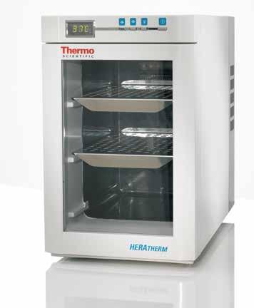 u incubators Thermo Scientific Heratherm Compact Microbiological Incubators Extremely small footprint, making it ideal for personalized workspace or for crowded labs with small sample volumes 18L
