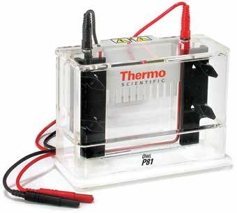 u electrophoresis Thermo Scientific Owl P81 Single-Sided Vertical Electrophoresis System Economical system for quick protein runs Simple, rugged system provides excellent results Upper buffer chamber