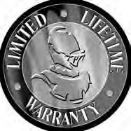 LIMITED LIFETIME WARRANTY This Limited Lifetime Warranty applies only while the unit remains at the site of the original installation and only if the unit is installed inside the continental United