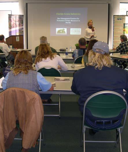 BMP Training Audience Anyone caring for lawn, landscape, pest control & municipal grounds areas. Classes also taught in Spanish I. Overview Green Industry BMPs (50 min.