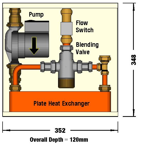 This is used to initially fill the cylinder, and to accommodate the expansion and contraction of the stored water as it is heated and cooled.