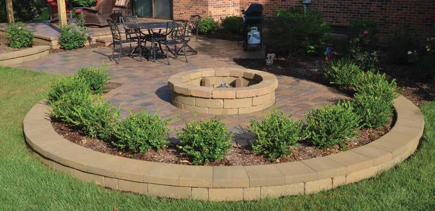 FIRE PIT BLOCK BELOW: FIRE PIT BLOCK CAMEL The installation of an optional metal ring may extend the