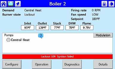 display. 2. In an alarm condition, the home page boiler icon will turn red (see Figure 5). 3.