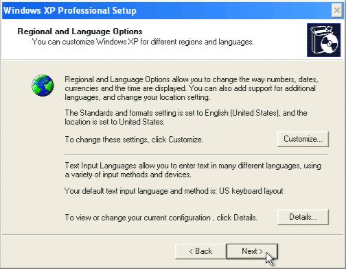 Selecting the Language Windows uses English as the default language in menus and dialog boxes.