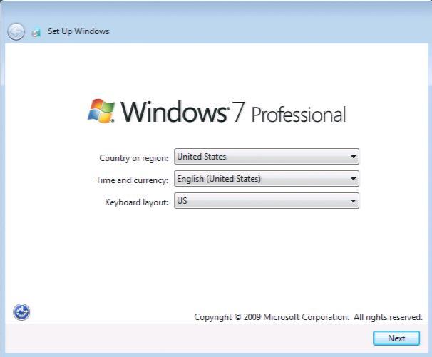 Windows 7 Operating System Setting up Microsoft Windows 7 If configured with an operating system, the initial setup of the operating system takes approximately 5-10 minutes.