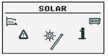 15.8 Solar (option available only with external module CAN) 15.8.1 State 15.8.2 Settings Function Description Turn on delta Turn off delta Temp.