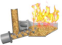 New solutions - ORLIGNO 500 The burner The burner is the central element of every pellet combusting boiler. The most commonly used ones belong to the retort or chute type.