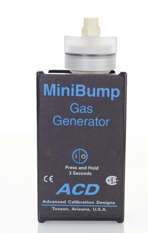 The MiniBump uses only two AA alkaline batteries and easily fits inside your shirt pocket, or on your belt, between tests of your detection system.