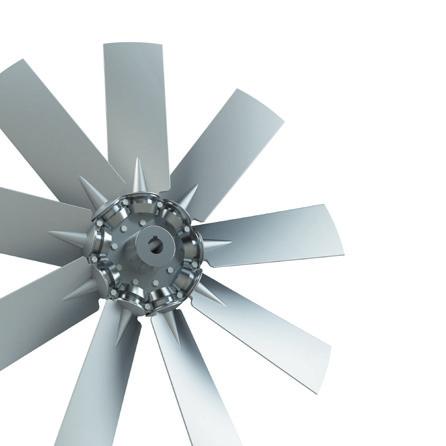 Axial fan solutions for efficient climate control Large diameter and low power consumption Energy