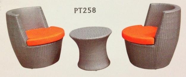 cane with cream cushion cover PT216 Sofa Set Chair: 83H * 67W * 69L cm.