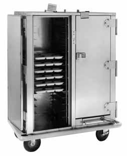 HEATED TRANSPORT CARTS HEAVIEST-DUTY CORRECTIONAL Heaviest-duty for correctional environment All welded turned-in seam stainless steel construction Prison-grade, welded-on transport latches for
