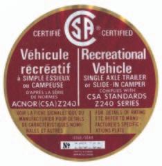 How can I tell if my RV is certified?