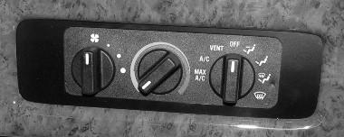 AIR CONDITIONER/HEATER AUTOMOTIVE (DASH) Controls for the air conditioner, heater, defroster, and vent are all combined