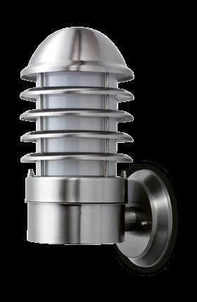 High efficiency exterior lighting See pages 180-181 For matching bollards Direct 42W halogen GLS replacement 8.