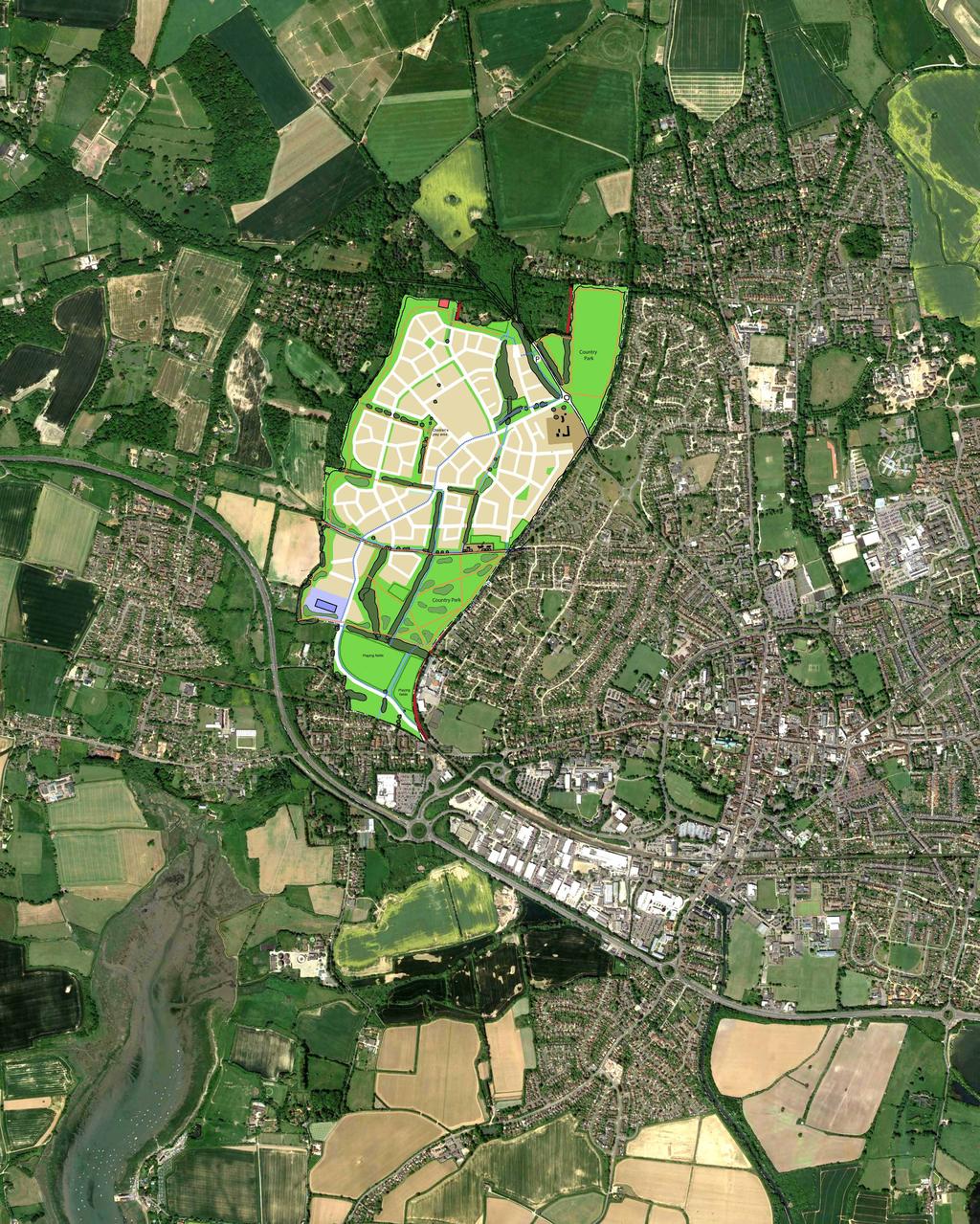 West of Chichester Proposals for land to the west of Centurion Way Masterplan Context Lavant residents West Broyle residents The new country park to the north of Old Broyle Road provides an