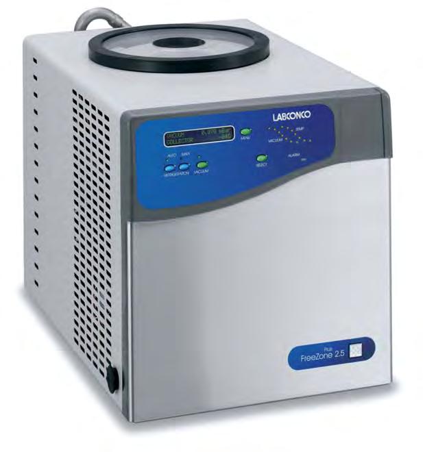 FreeZone Plus 2.5 Liter Cascade Benchtop Freeze Dry Systems F e a t u r e s & b e n e F i t s HCFC/CFC-free refrigeration system ensures rapid, environmentally-safe cooling.