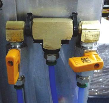 When starting, using the front sprayer your initial setting might be between the blue and silver colored rings on the solution control valve (pic#1) For a setting using the shower feed you might