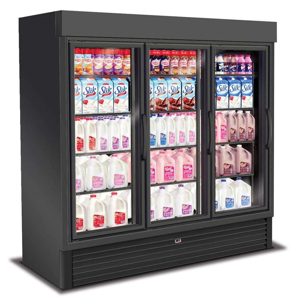 VRM Self-Contained, Reach-In Bottom Mount, Medium Temperature Merchandisers Advanced Design - Contemporary styling places maximum attention on merchandising - All VRM merchandisers have the same
