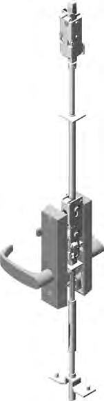 7000 Series Vertical Rod locks are available for both wood and metal doors. (Specify WD for wood door devices.