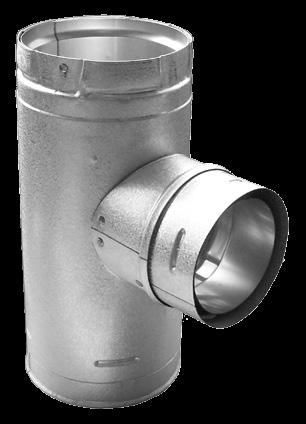 PelletVent Pro iofuel Chimney Increaser Tee w/ Clean-Out Tee Cap *updated description* 10 1/8 Attaches 3 pipe to branch and 4