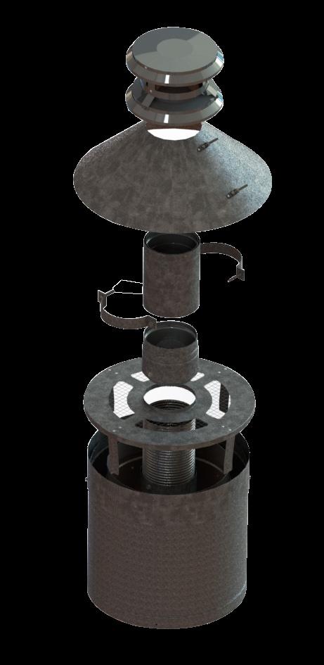 PelletVent Pro iofuel Chimney Pellet Vent Factory-uilt Reline Kit *new photo* Use to reline an existing factory-built chimney or vent. Can be used for wood, pellet, and biofuel burning appliances.