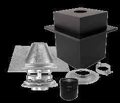 Cathedral Kit includes: Vertical Cap, Storm Collar, Cathedral Ceiling