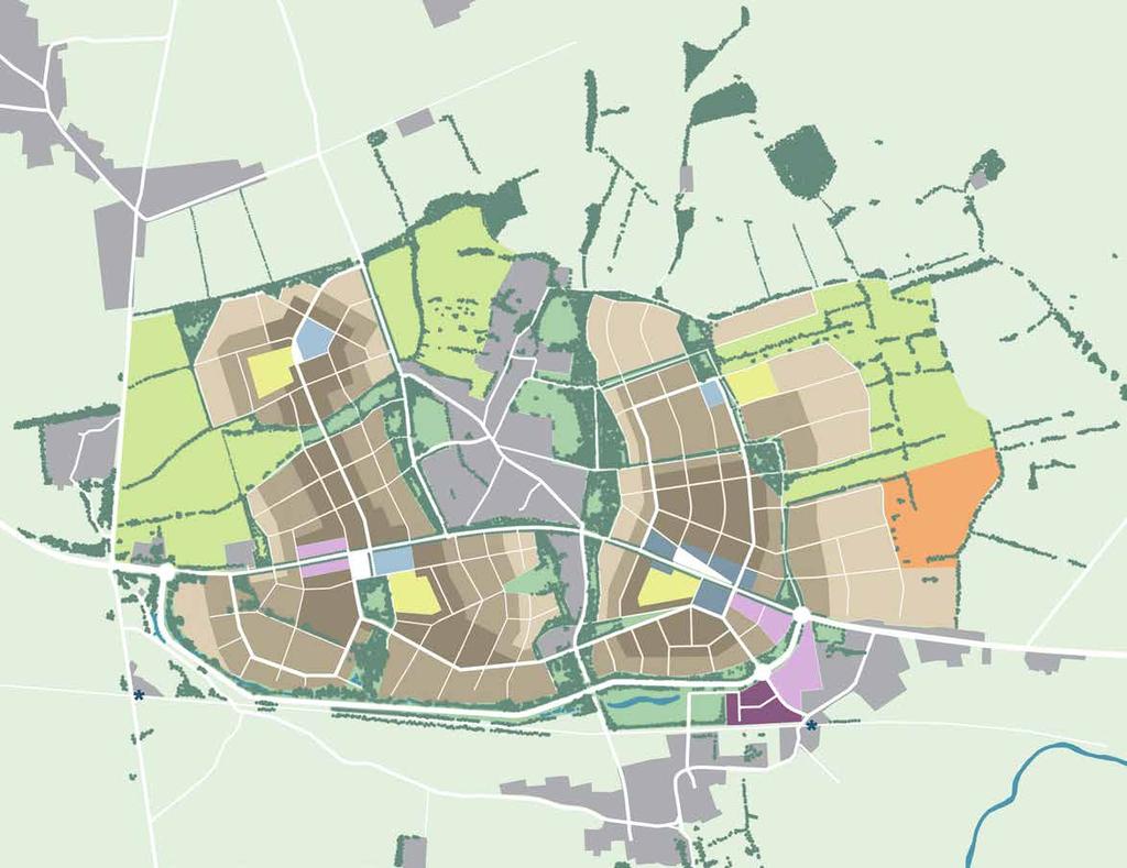 Illustrative Masterplan KEY Employment Primary School site Residential - low density District Centre Local Centre Secondary School site