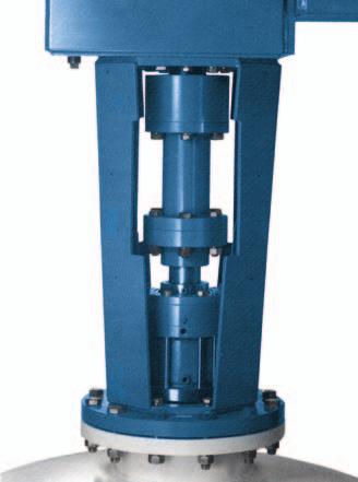 ouplings Standard top-entering shaft seal arrangement. Model HT pedestal-mounted agitator.