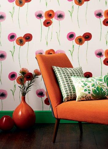 Liz Cann, Design Director Colour For Living is a vibrant collection of prints, weaves, embroideries and wallpapers, compiled as seven complete decorating stories arranged in distinctive palettes,