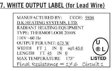 Resistance Testing and Warranty Documentation Follow the Resistance Documentation Procedures outlined below and record ALL Ohm Readings on the corresponding Installation Registration Form and the