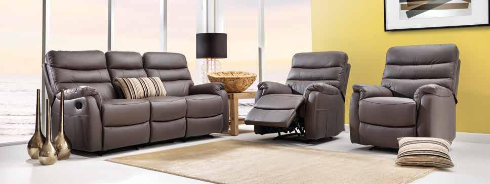FOUR HUGO 3 Piece leather recliner suite 2799 Also
