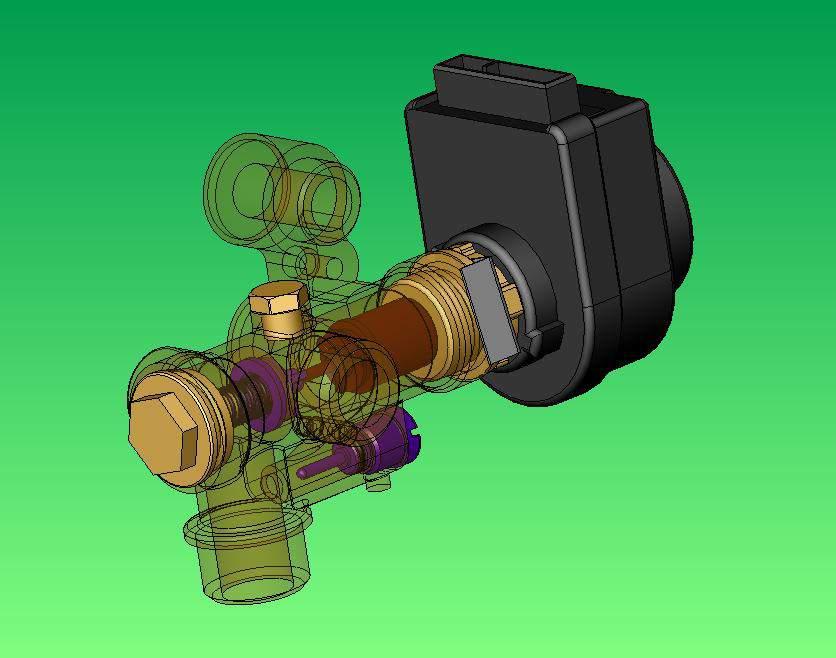 2.2 HYDRAULIC UNIT MOTORISED THREE-WAY VALVE (only for KC and KRB versions) The boiler uses a 3-wat valve to switch the distribution of the water between the secondary heat exchanger side (KC model)