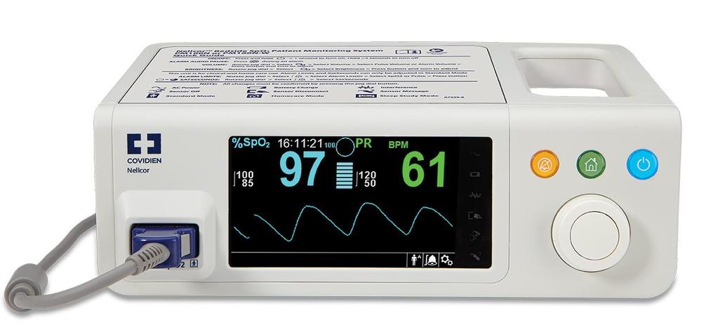 The Nellcor Bedside SpO 2 Patient Monitoring System, PM100N, is intended for prescription use only for continuous monitoring of functional arterial oxygen saturation and pulse rate of adult,