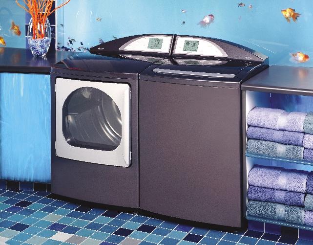 Profile Harmony Clothes Care System DPGT750ECPL/GCPL shown with WPGT9350CPL Washer Features ONLY HAS IT!