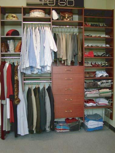 WHY CHOOSE CLOSETS TO GO??? Attaching Rail A special fixing rail is screwed directly to the wall studs in your home.