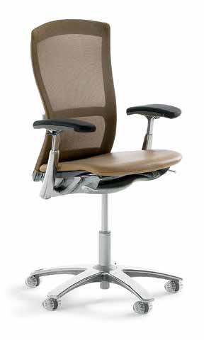 Polished aluminum base, ultra seat topper High performance arms, high back, synchronized recline with auto-balanced tension, sliding seat, Back Suspension Fabric in Blackout, ultra seat topper in