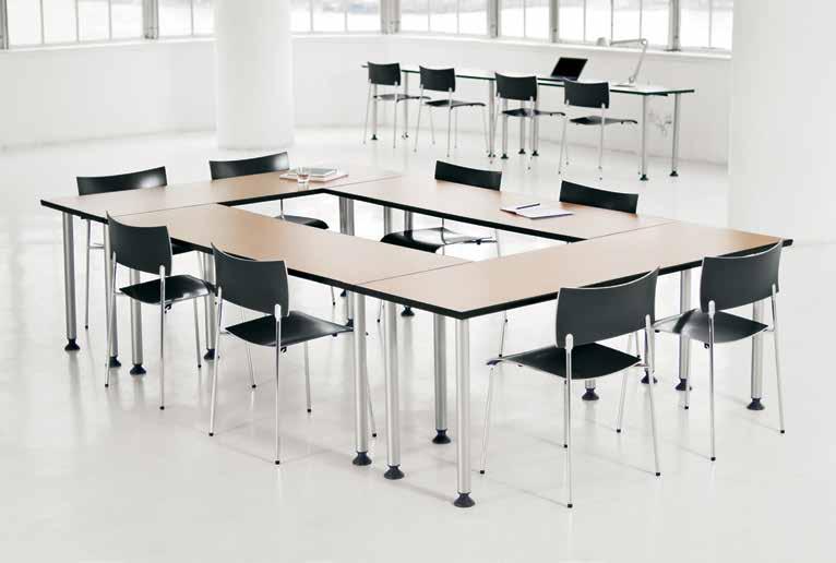 activity spaces / assembly / training tables 1 Easily configured and reconfigured, Knoll training tables feature ganging mechanisms with casters or glides, as well as complete cable management.