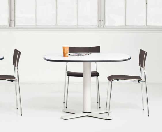 5 Knoll café tables bring signature style to break rooms and common areas. 1 Saarinen Table Designed by Eero Saarinen. Available in 35 ¾", 42 ¼", and 47 ¼" diameters and 96" oval, 28 ¼"H.