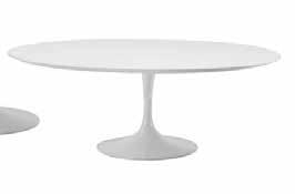 30", 36", 42" and 48"W round, square and rounded square tops, 17" and 21"H. 42"W round, Bright White laminate top with a 21"H painted Jet Black base (shown).
